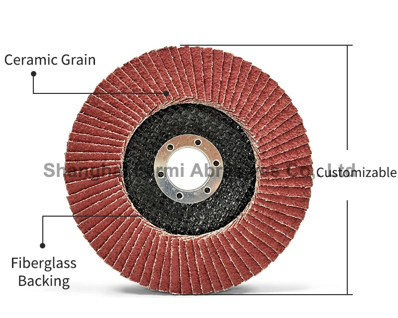 125*22mm Zironia & Aluminum Oxide Flap Disk Flap Disc for Metal (Professional Manufacturer)