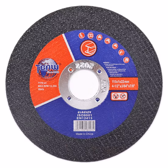 Disco da taglio in acciaio inossidabile professionale da 115 x 1,0 x 22 mm, disco da taglio, disco da taglio.  Disco da taglio per metalli da 115 x 1 x 22 mm, taglio buono, 4,5 pollici con certificato MPa